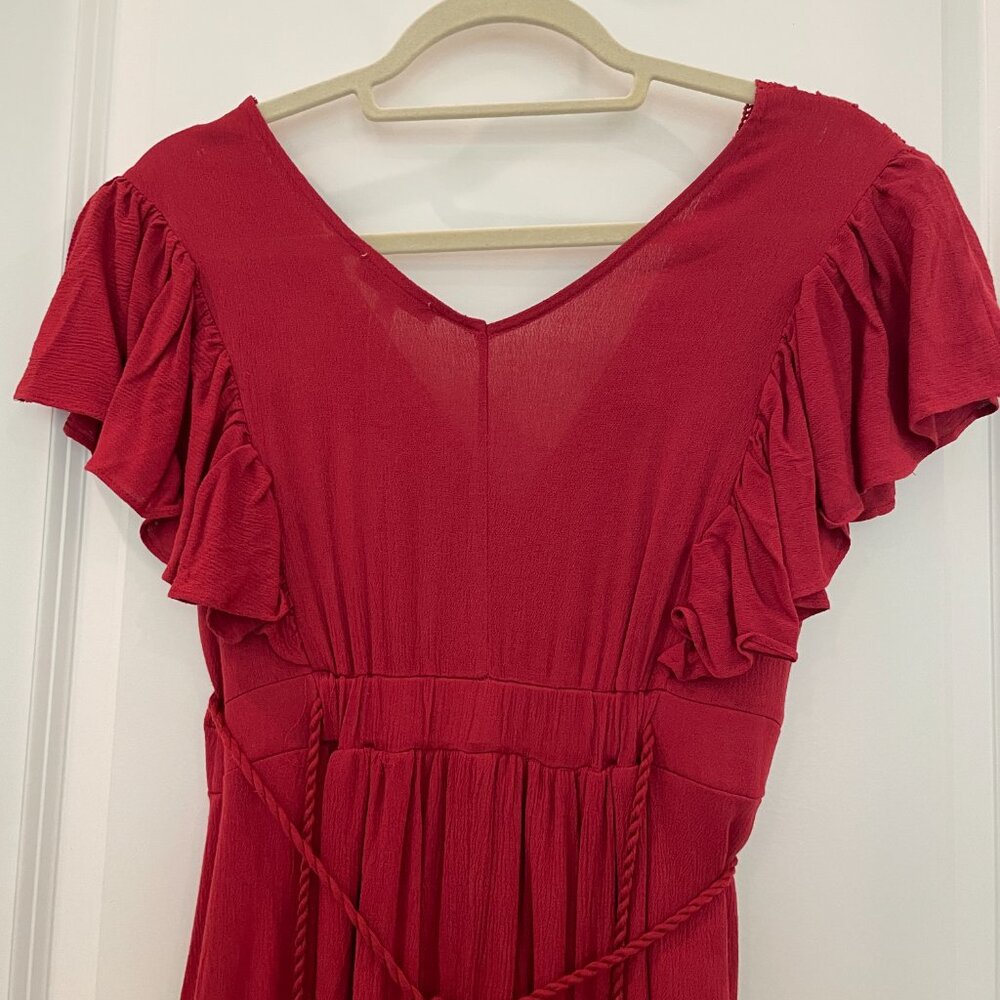 NWT Baltic Born Jennifer Deep V Maxi Red Dress Size Small - Picture 9 of 15